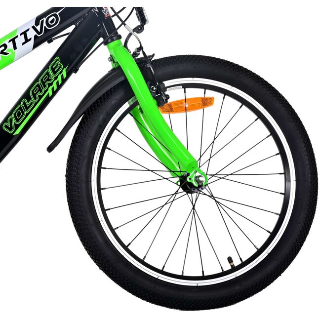 Volare Sportivo Jongensfiets 20 Inch 7 Versnellingen Zwart Groen 22116