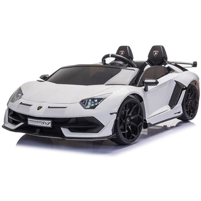 Rollzone Elektrische Kinderauto Lamborghini Aventador SVJ 2P Wit