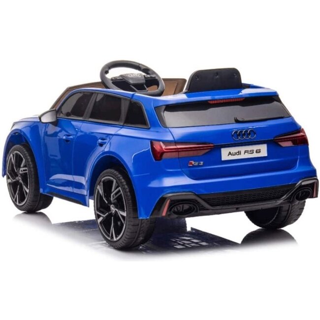 Rollzone Elektrische Kinderauto Audi RS6 Blauw