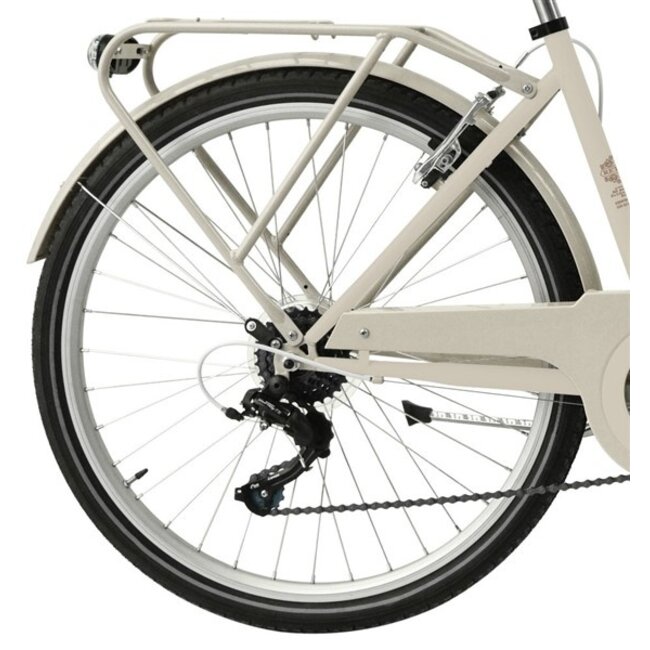 Meisjesfiets 26 Inch Retro 6V Creme