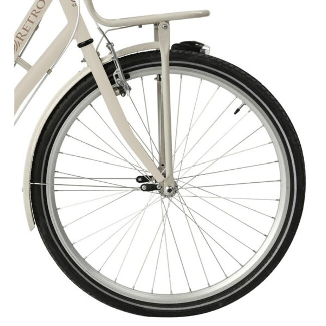 Meisjesfiets 26 Inch Retro 6V Creme