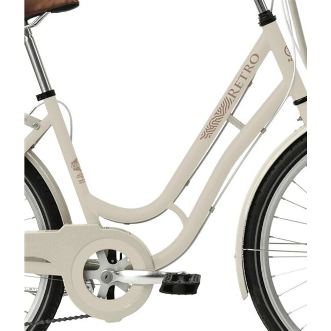 Meisjesfiets 26 Inch Retro 6V Creme