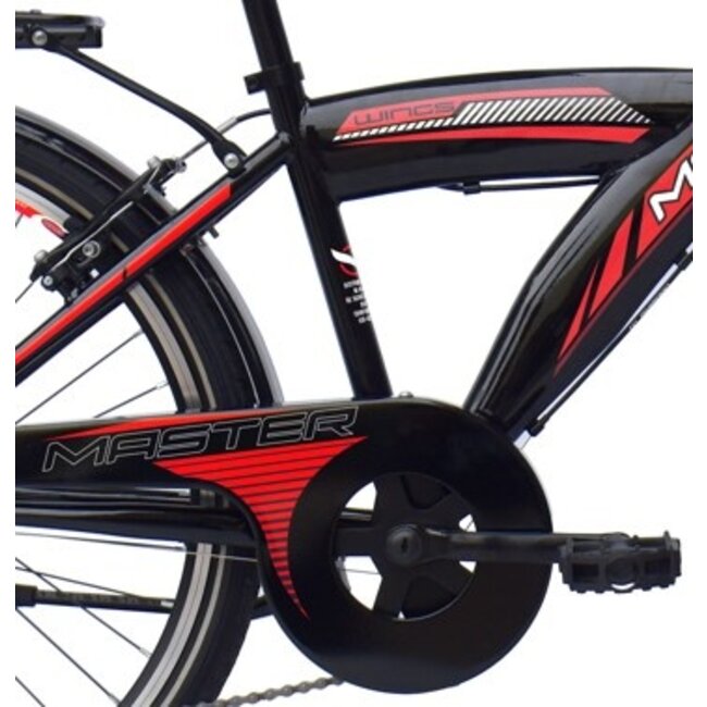 Wings Jongensfiets 24 Inch Master 6V Rood