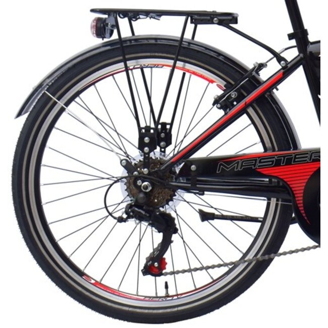 Wings Jongensfiets 24 Inch Master 6V Rood
