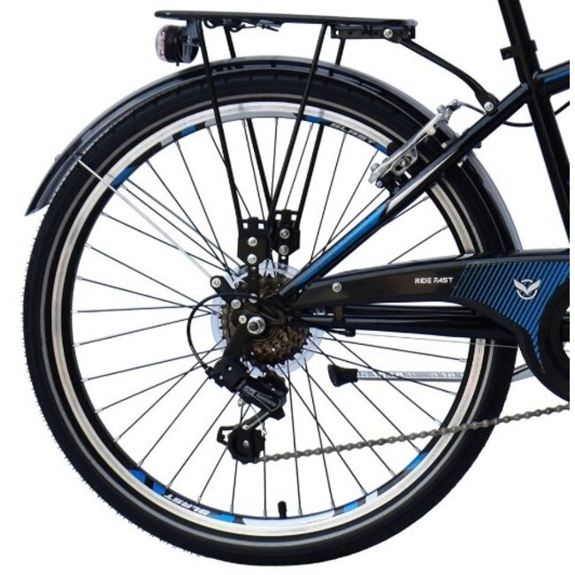 Wings Jongensfiets 24 Inch Blast 6V Blauw