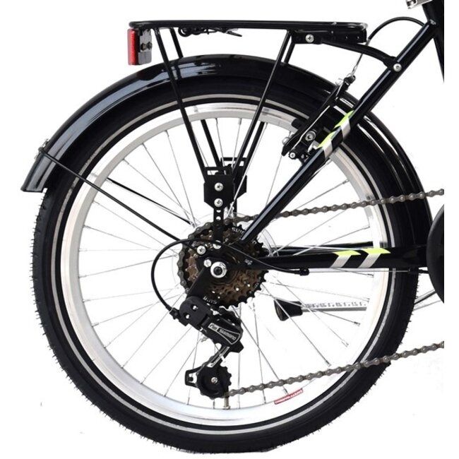 Vouwfiets 20 Inch Magic Marne 6V Zwart