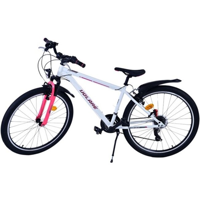 Meisjes Mountainbike 26 Inch Volare XC Race Wit Roze 22682
