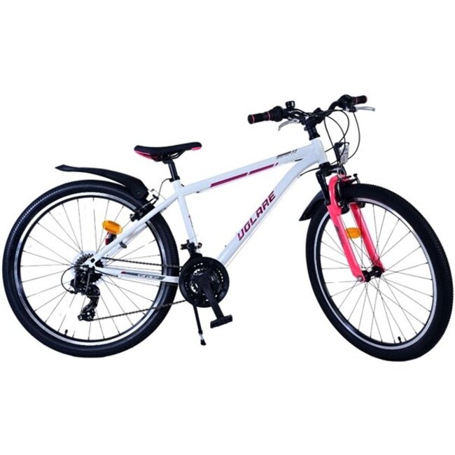 Meisjes Mountainbike 26 Inch Volare XC Race Wit Roze 22682