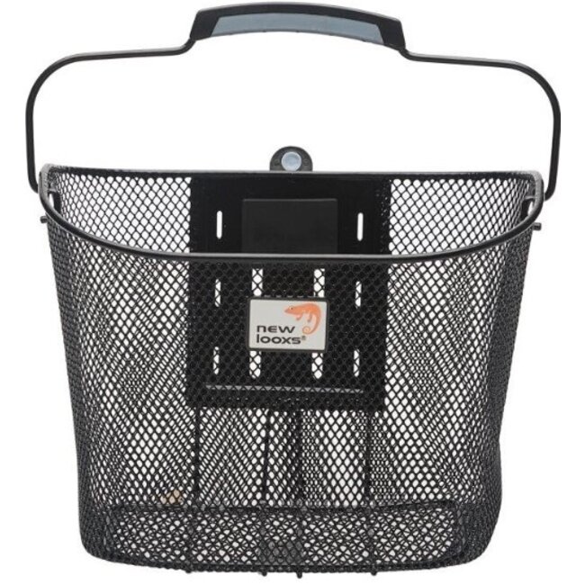 New Looxs Afneembare Fietsmand Toscane Metaal met Steun Zwart
