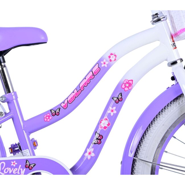 Volare Meisjesfiets 20 Inch Lovely Paars 22123 - Terugtraprem