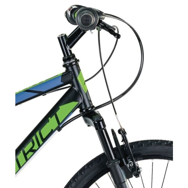 MBM Jongens Mountainbike 24 Inch District 18V Zwart Groen