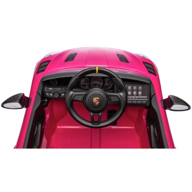 Rollzone Elektrische Kinderauto Porsche 718 Spyder RS Roze