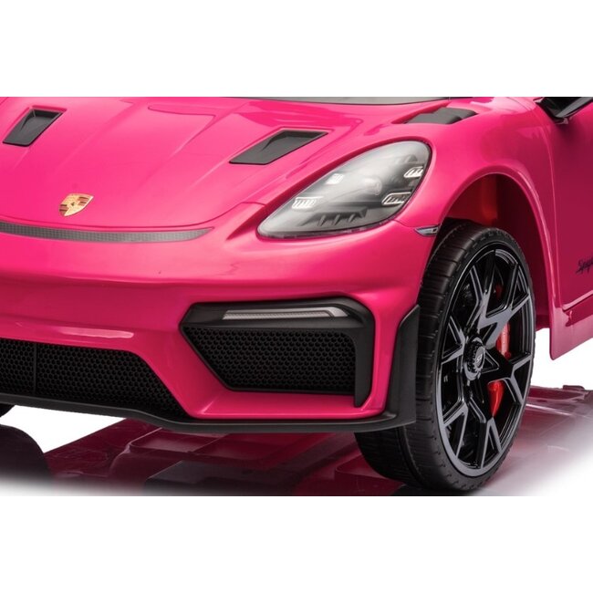 Rollzone Elektrische Kinderauto Porsche 718 Spyder RS Roze