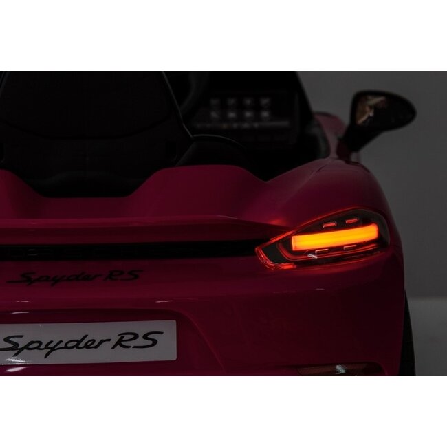 Rollzone Elektrische Kinderauto Porsche 718 Spyder RS Roze