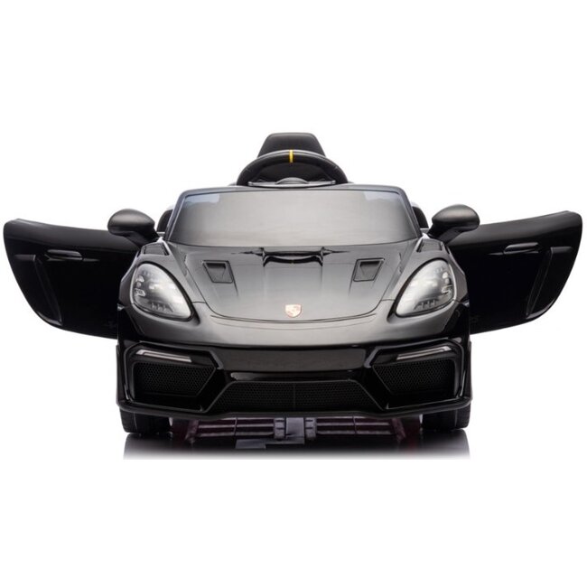 Rollzone Elektrische Kinderauto Porsche 718 Spyder RS Zwart