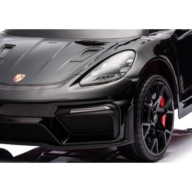 Rollzone Elektrische Kinderauto Porsche 718 Spyder RS Zwart