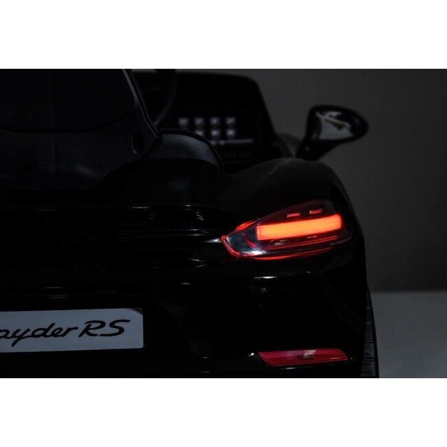 Rollzone Elektrische Kinderauto Porsche 718 Spyder RS Zwart