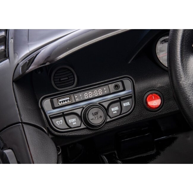 Rollzone Elektrische Kinderauto Porsche 718 Spyder RS Zwart