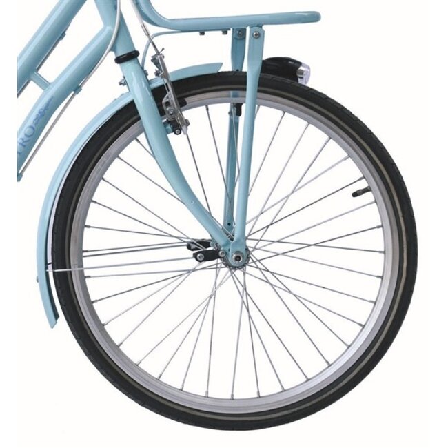 Meisjesfiets 24 Inch Retro Lichtblauw - 2e Kans