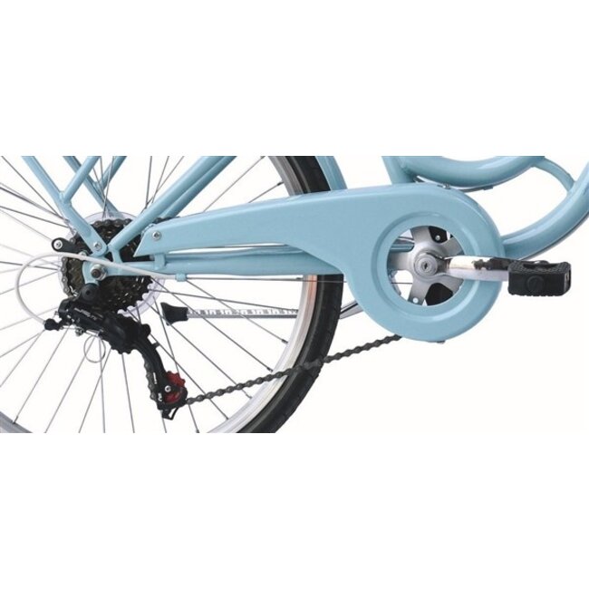 Meisjesfiets 24 Inch Retro Lichtblauw - 2e Kans