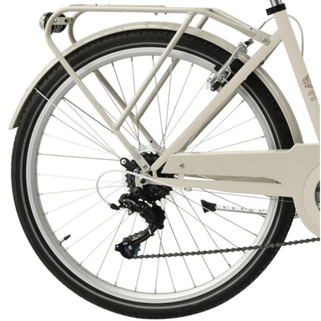 Meisjesfiets 24 Inch Retro 6V Creme