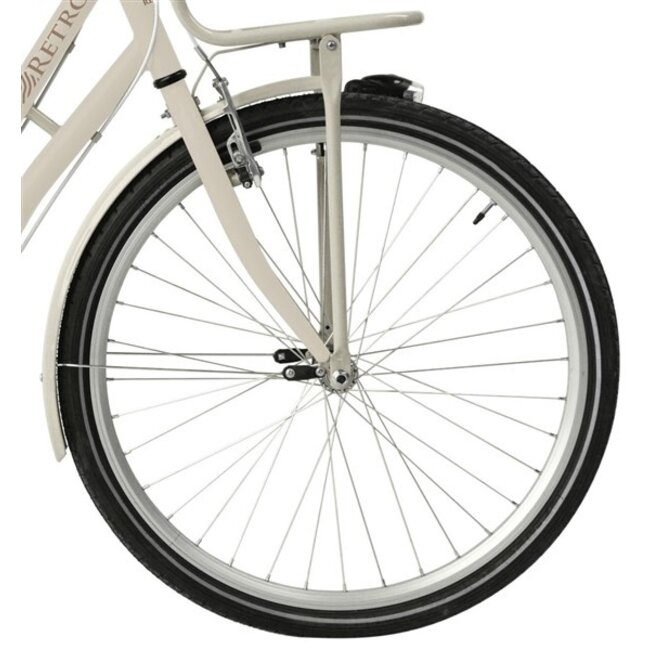 Meisjesfiets 24 Inch Retro 6V Creme