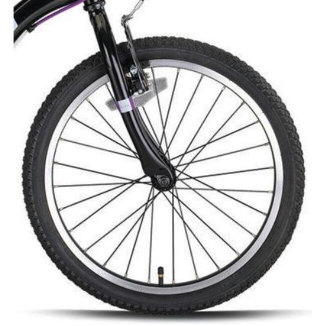 Geroni Meisjes Mountainbike 24 Inch Swan Lady 21V Zwart