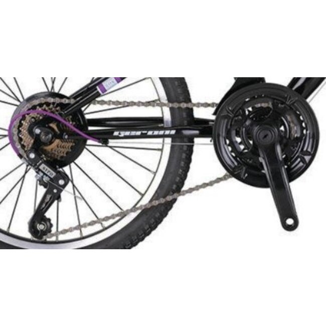 Geroni Meisjes Mountainbike 24 Inch Swan Lady 21V Zwart