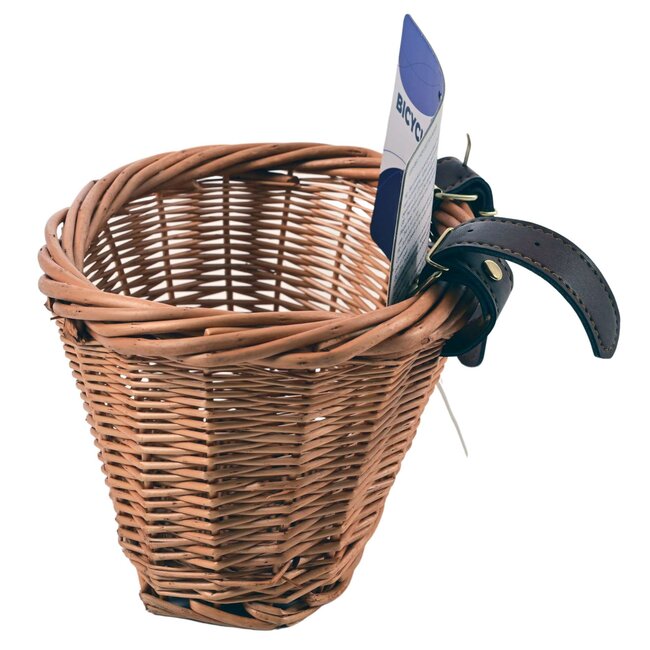 Volare Rieten Gevlochten Fietsmandje Klein