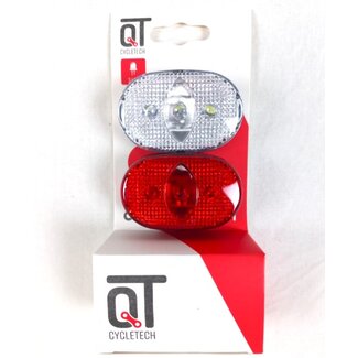QT Cycletech Led Fiets Voorlicht en Achterlicht QT Cycletech Universeel