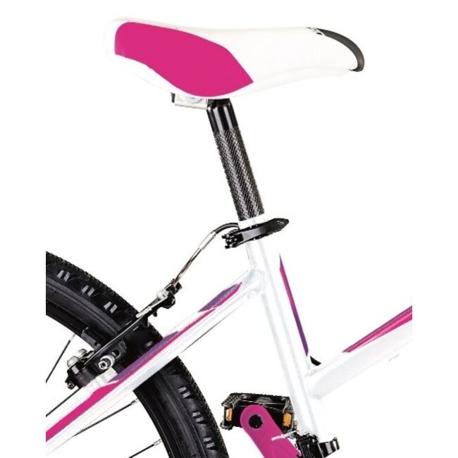 Meisjes Mountainbike 24 Inch MBM District Wit Roze - 2e Kans