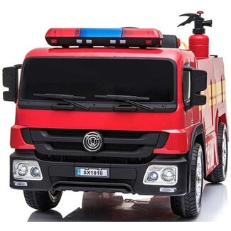 Rollzone Elektrische Kinderauto Brandweerwagen Rood