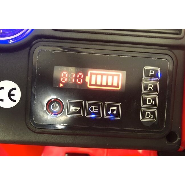 Rollzone Elektrische Kinderauto Brandweerwagen Rood