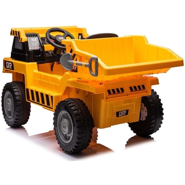 Rollzone Elektrische Kinderauto Werk Voertuig Met Bak Geel