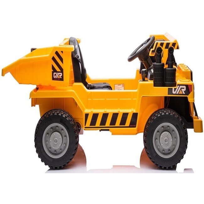 Rollzone Elektrische Kinderauto Werk Voertuig Met Bak Geel