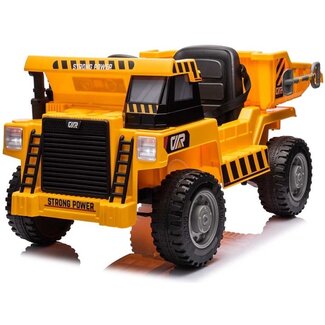 Elektrische Kinderauto Werk Voertuig Met Bak Geel