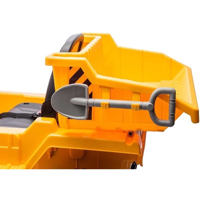 Rollzone Elektrische Kinderauto Werk Voertuig Met Bak Geel