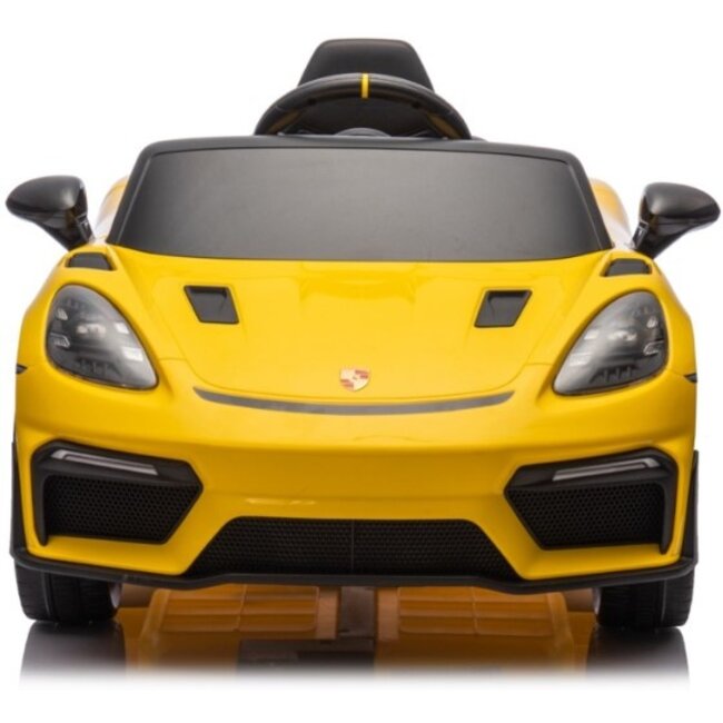 Rollzone Elektrische Kinderauto Porsche 718 Spyder RS Geel - Showroom Model