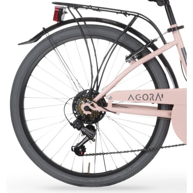 MBM Meisjesfiets 24 Inch Agora 6 Versnellingen Roze