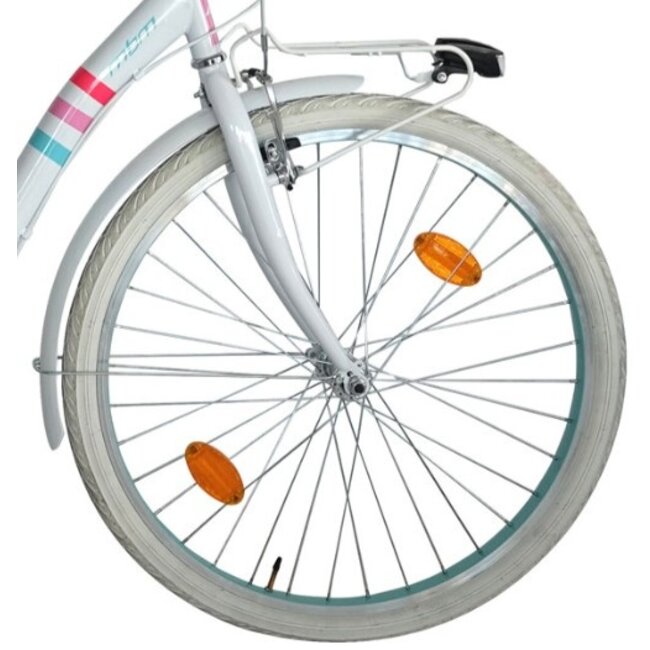 Meisjesfiets 26 Inch MBM Fleur Wit - 2e Kans