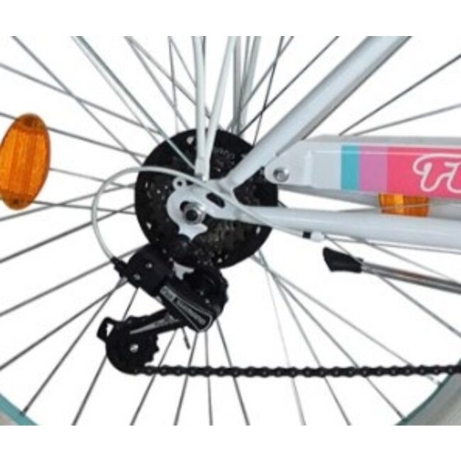 Meisjesfiets 26 Inch MBM Fleur Wit - 2e Kans