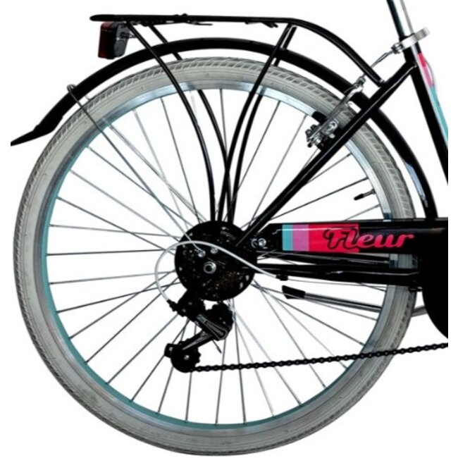 Meisjesfiets 26 Inch MBM Fleur 6V Zwart