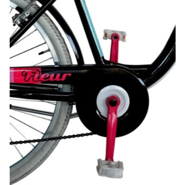 MBM Meisjesfiets 26 Inch Fleur 6 Versnellingen Zwart