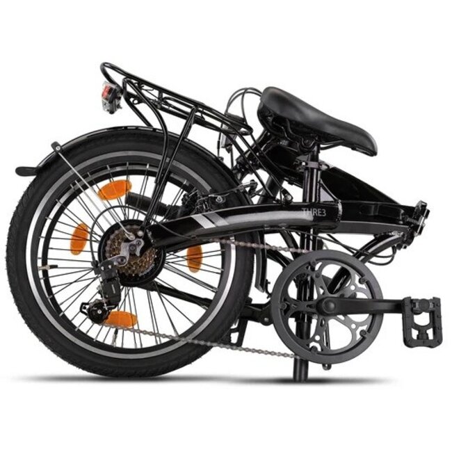 Pacto Vouwfiets 20 Inch Three 6 Versnellingen Zwart