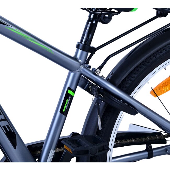 Jongensfiets 24 Inch Volare Cross 3V Grijs 22547