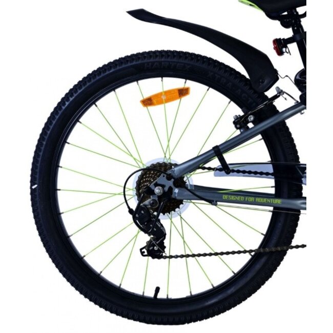 Volare Jongensfiets 24 Inch Rocky Grijs Groen 7V 42411