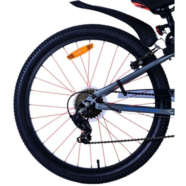 Jongensfiets 24 Inch Volare Rocky 7V Blauw Grijs 42413