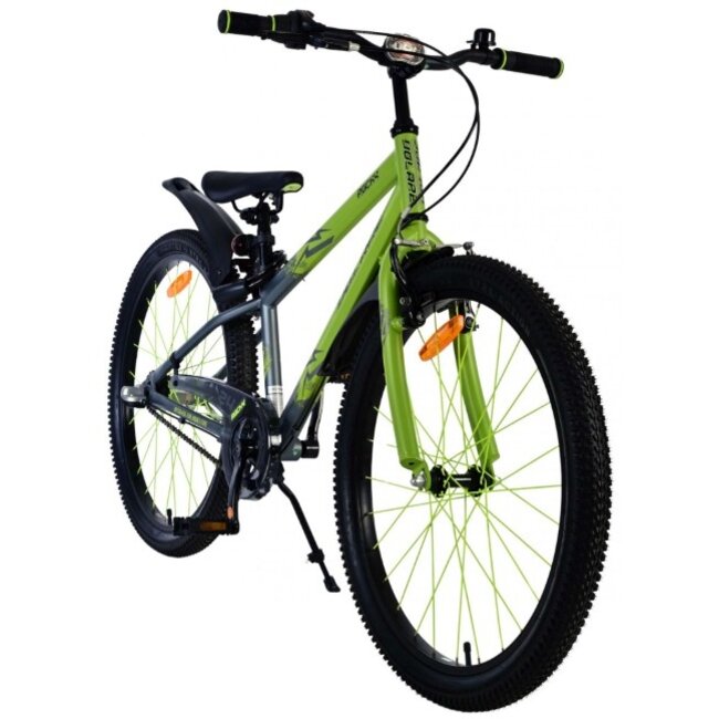 Volare Jongensfiets 24 Inch Rocky Grijs Groen 3V 42414