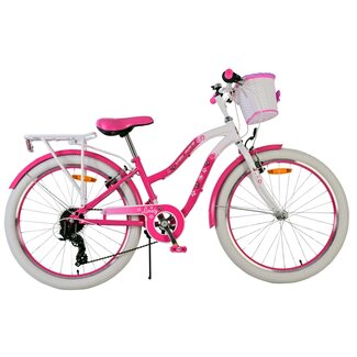 Volare Kinderfietsen Meisjesfiets 24 Inch Volare Lovely 7V Roze 24122