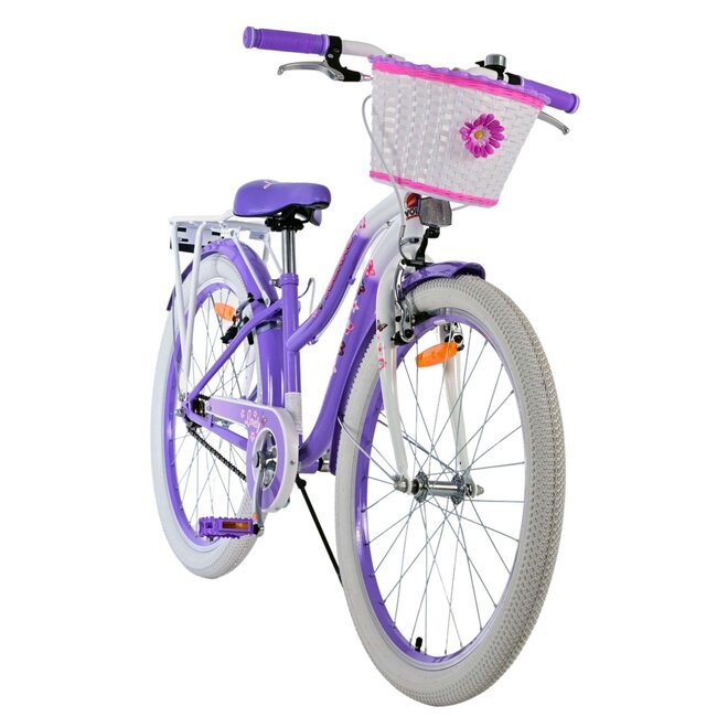 Volare Meisjesfiets 24 Inch Lovely Paars 24124 - 2 Handremmen
